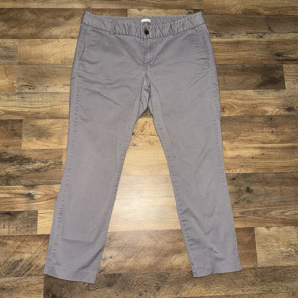 J. Crew Womens Frankie Stretch Chino Straight Leg Ankle Pants Size 14 Office